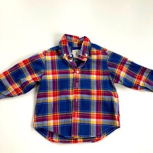LANDS' END Boy's Long Sleeve Button Down Oxford Dress Shirt size 2T